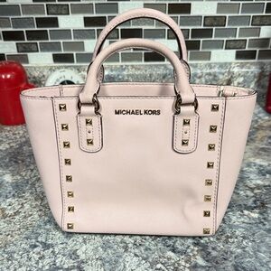 Michael Kors Light Pink Studded Satchel